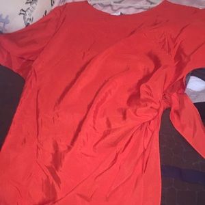 Red silk tunic
